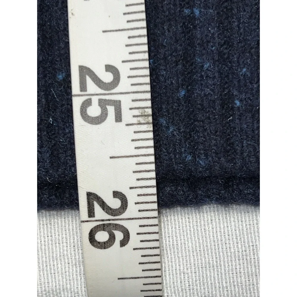 Banana Republic Men's Italian Yarn Wool Blend Navy Blue Hooded Sweater Popover